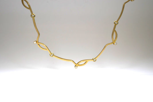 Frame Design Diamond 18ct Yellow Gold Necklace