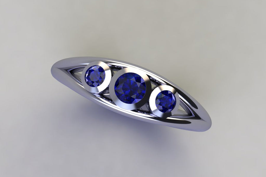 White Gold & Sapphires