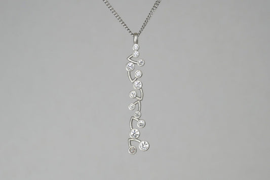 Diamond Set Platinum Cluster Pendant