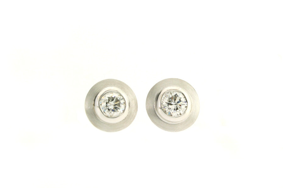 Diamond 18ct White Gold Ear Studs