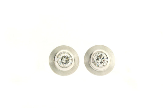 Diamond 18ct White Gold Ear Studs