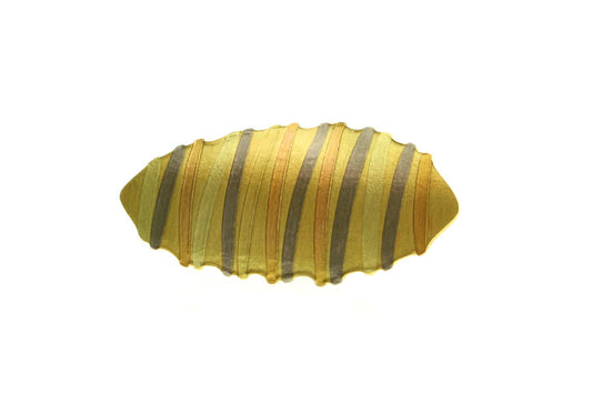 18ct Gold Striped Brooch