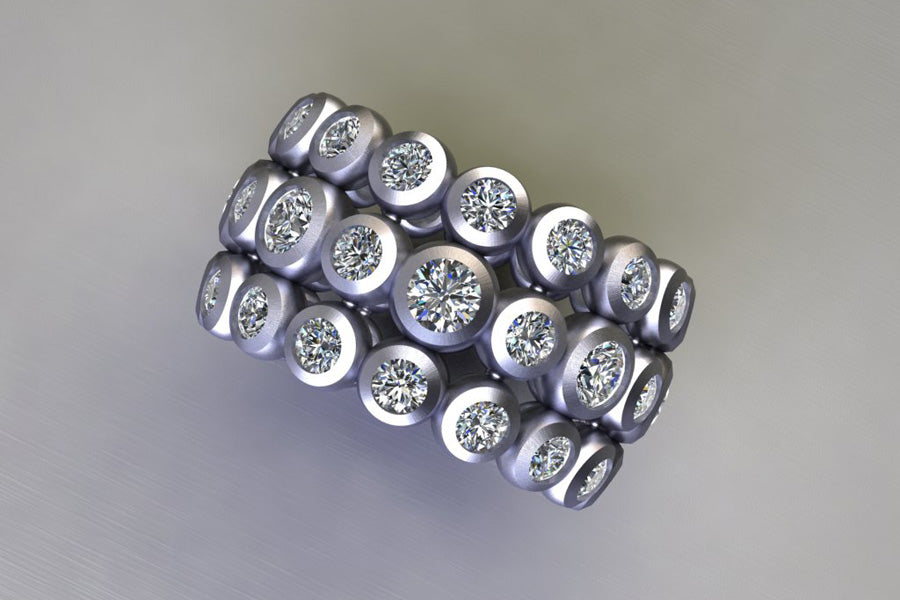 Full Eternity Diamond Set Platinum Ring Design