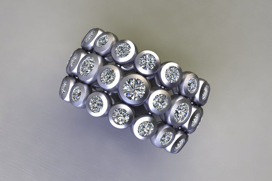 Full Eternity Diamond Set Platinum Ring Design