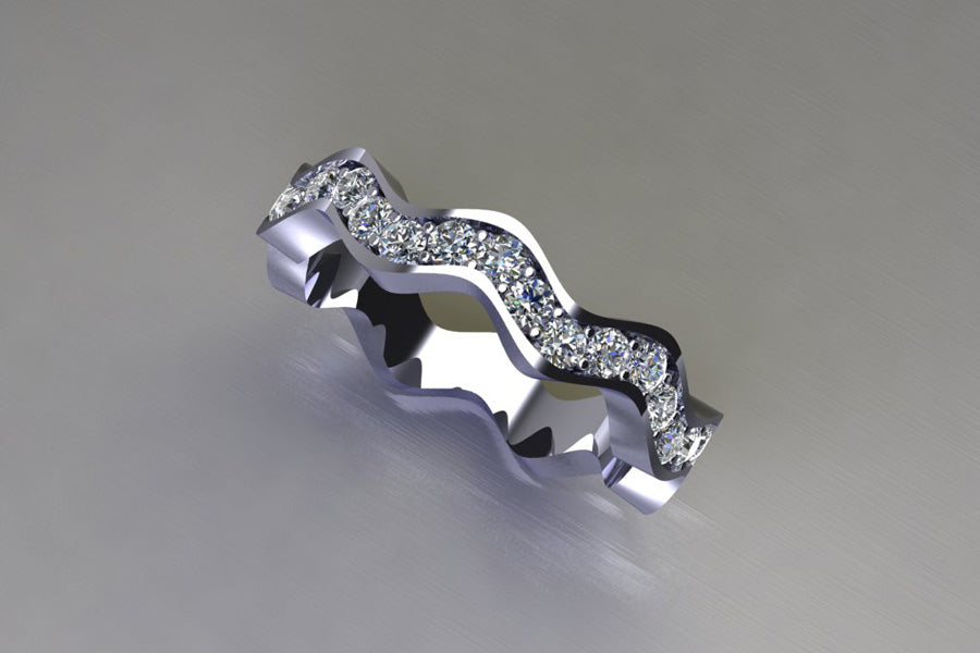 Platinum Diamond Set Eternity / Wedding Ring Design