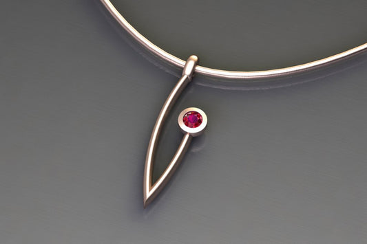 Ruby 18ct Red Gold Branch Pendant Design