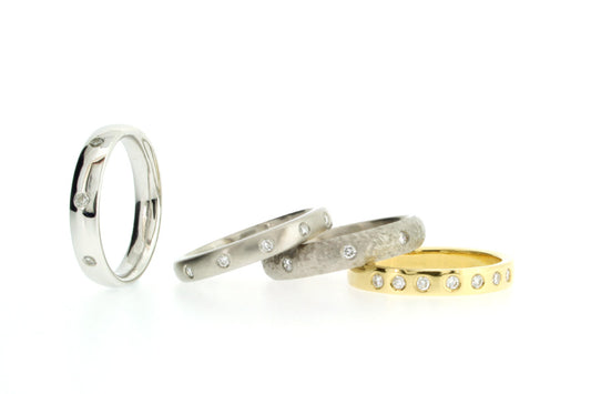 Diamond Set Platinum & 18ct Gold Rings