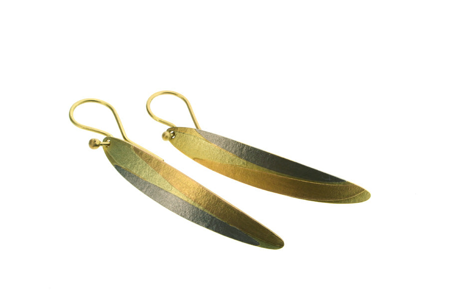 Leaf Design 18ct Gold Earrings